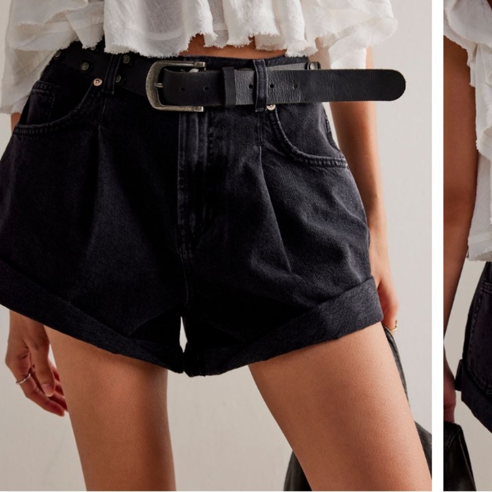 Free people black Danni shorts